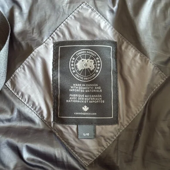 Canada Goose Ventoux Down Bomber- Graphite Grey Size Large